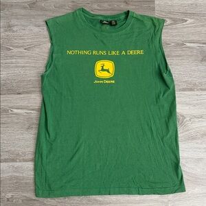 John Deere Men’s Green Tank Top with Yellow Logo